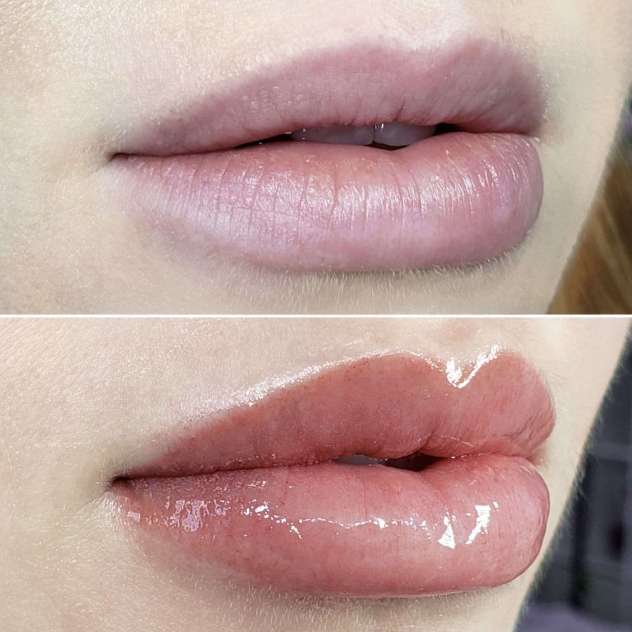 before and after permanent lip blush by natalia verkh in new york